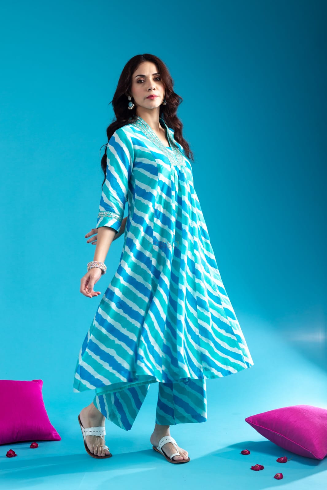 Akshar Designer Cotton Alia Cut Kurti With Bottom Wholesalers In Delhi
